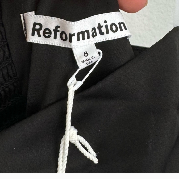 Reformation black dress with ribbon - Picture 2 of 3